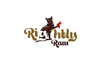 design magnificent cat food business logo