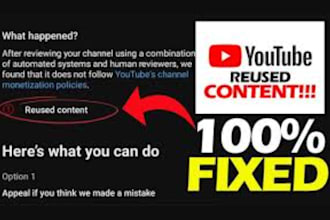 fix youtube monetization issues, reused content issues, adsense problem