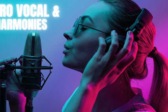 add female backing vocals, harmonies, ad libs to your pop, country song