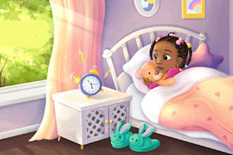 draw awesome children story book illustrations and children picture book