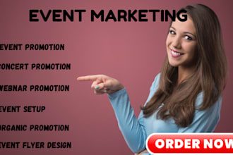promote and market eventbrite, conference, webinar, events to boost attendees