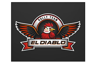 do amazing rally team restaurant logo for fighting chicken