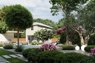 design 3d garden pool deck, patio, backyard oasis, pergola, gazebo, pavilion