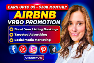 promote and market your airbnb marketing, airbnb promotion and vrbo for booking