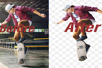do photo editing,do background removal, hair masking, cut out image