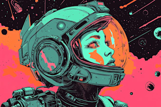 design a sci fi character and sci fi art