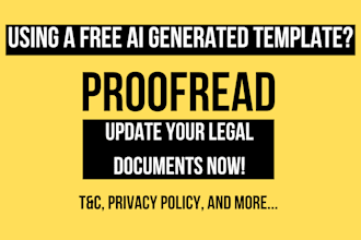 review and update legal documents of your business