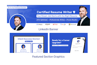 design professional linkedin banner and featured section graphics