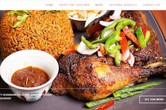 build restaurant website with online ordering food website or restaurant logo