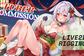 create vtuber model, model for live2d model rigging, vrchat
