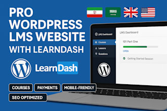build and customize your wordpress lms learndash website professionally
