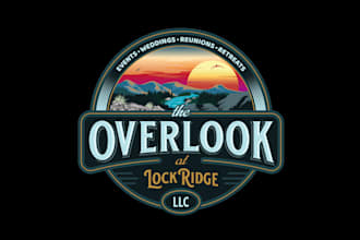 do modern logo for the overlook lock ridge shenandoah river