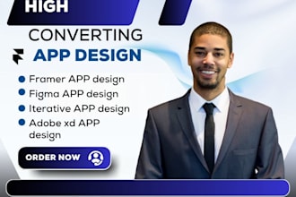 create iterative, stunning, dynamic framer app design for ai app mvp website