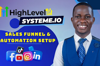 build and automate your sales funnels using systeme io or gohighlevel