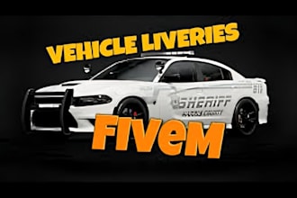 make custom police, fire, ems livery for fivem, roblox,