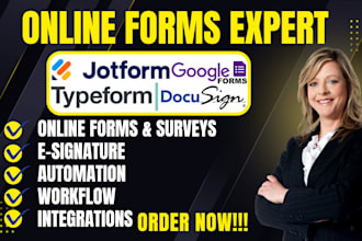 esigning online form on google forms jotform typeform docusign pandadoc boldsign