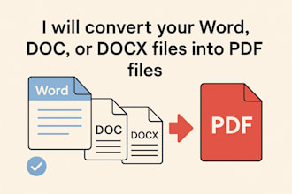 convert your word, doc, or docx files into PDF with original formatting intact