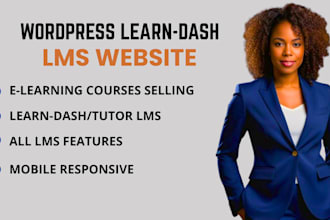 build wordpress lms website with learndash, buddyboss