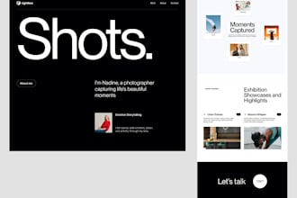 design photography portfolio and wedding website with online booking
