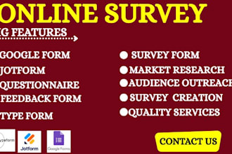 build professional online survey questionnaire using google form and jotform