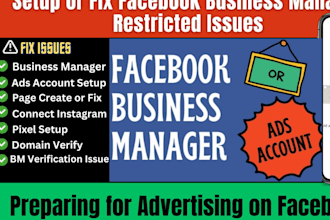 create fresh verified fb business manager and ads account