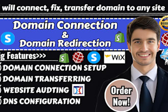 connect domain, transfer or redirect domain dns to shopify godaddy, squarespace