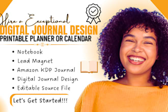amazon kdp journal design digital journal printable planner notebook or calendar