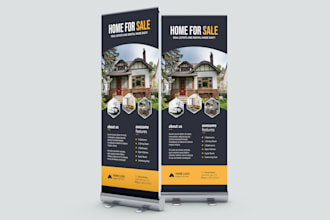 design roll up, pull up or pop up banner, retractable banner