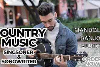 sing country americana guitar track acoustic guitar, electric guitar