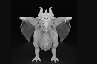 sculpt 3d animal model, 3d dragon model 3d dinosaur, dog and cat for 3d printing