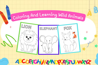 design unique kids coloring books for amazon KDP