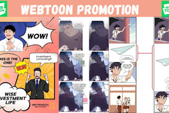 do organic and viral webtoon, wattpad, manga, tapas promotion to target audience