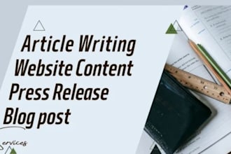 write or rewrite an article or blog post