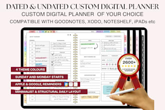 digital journal, etsy digital planner, etsy digital product, digital planner