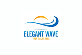 design a modern and creative wave logo for your brand