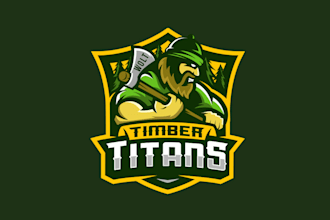 design beautiful awesome lumberjack team logo