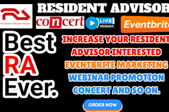 promote resident advisor event, ra interested eventbrite promotion webinar event