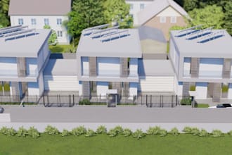 renew 3d villa house exterior,car park,lounge design ,landscape view, d5 render