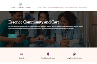 build healthcare staffing agency website, staffing agency, home care website