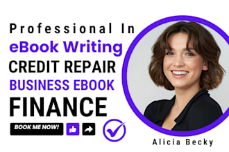 write credit repair ebook, finance course, business ebook, online course writer