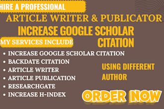 increase google scholar citation publish article in a peer reviewed journal