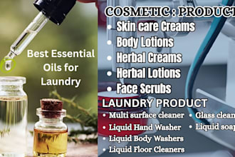 develop formulation for cosmetic and laundry products