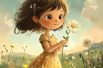 draw illustrated book for children, cute and fun