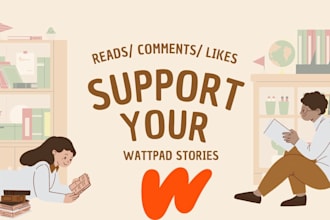 do viral wattpad promotion and story to get organic reads views and comments