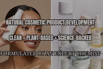 be cosmetic chemist to develop formulation for organic product