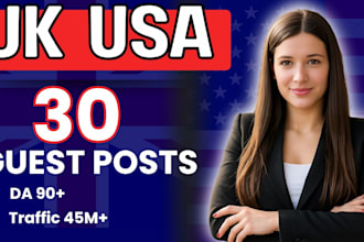 write and publish UK,USA guest posts on UK,USA blogs with SEO backlinks