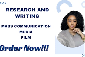 help you with projects related to mass communication and media