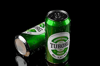 realistic 3d render of your cans, beverages label, 3d mockup, product animation