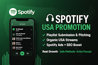 organic usa spotify music playlist promotion boost artist profile spotify ads