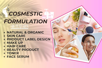 formulate skincare lotion, makeup, haircare, cosmestic, natural, organic product